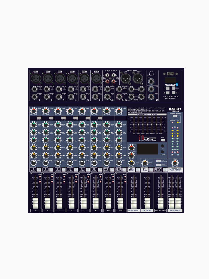 10 Channel Professional Mixer