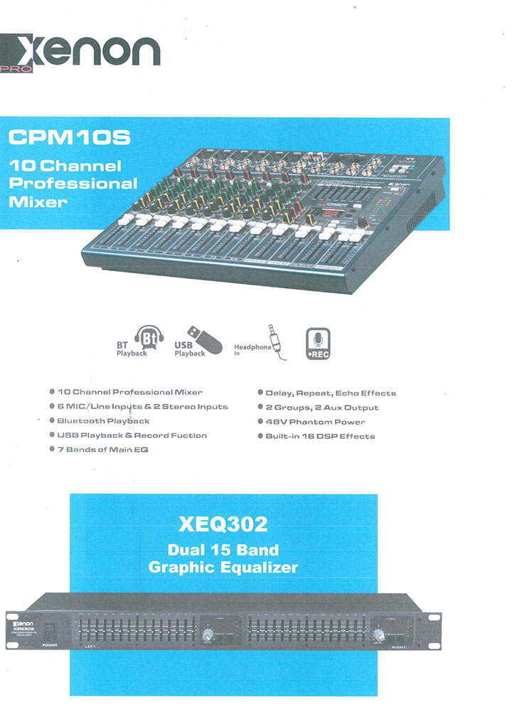 10 Channel Professional Mixer