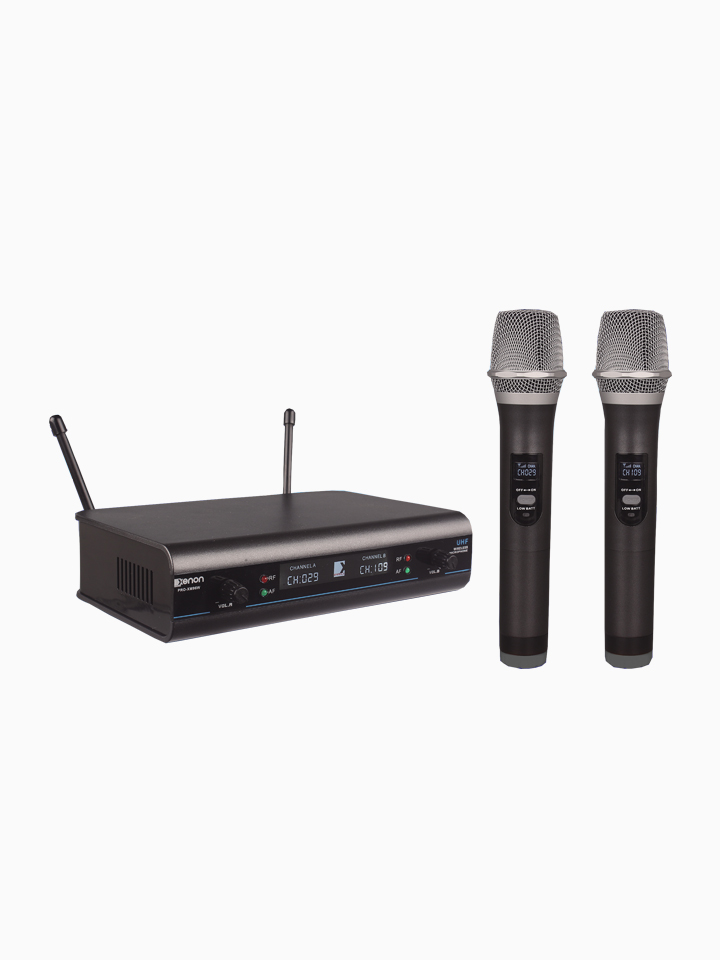 Professional UHF Dual Wireless Microphone System